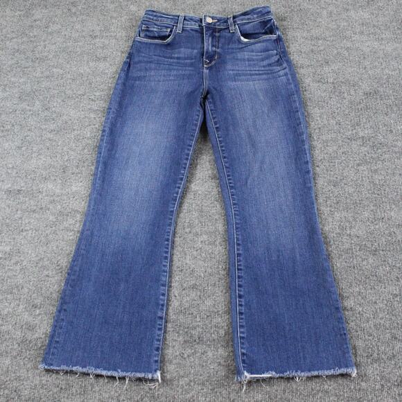 L Agence Denim Jeans Womens 25 Kendra High Rise Cropped Flare Denim Laredo Chic - Picture 3 of 16